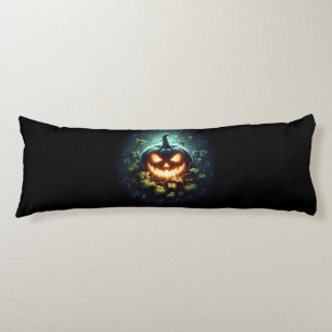 Coussins Longs Éffrayant nature brillant Halloween citrouille