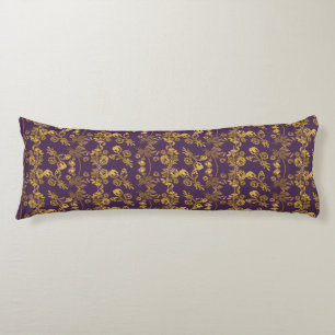 Coussins Longs Elégante Parties scintillant or Floral Garden Moti