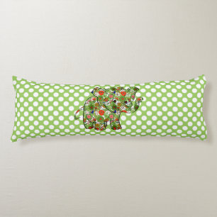 Coussins Longs Eléphant Bébé Floral Coloré