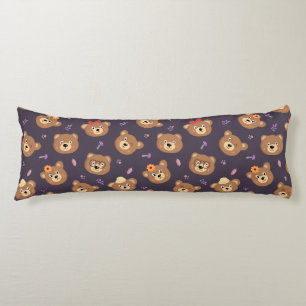 Coussins Longs Enfant mignonne Maman Papa Bébé Ours Lit