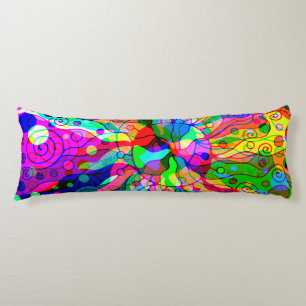 Coussins Longs Esquisse Imaginaire Art - Neon Abstrait Maj 1