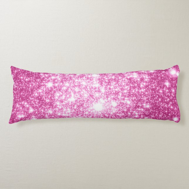 Coussins Longs Étoiles rose Fuchsia (Devant)