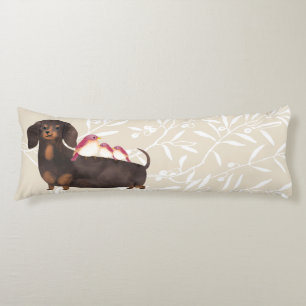 Coussins Longs Famille Dachshund et Birds