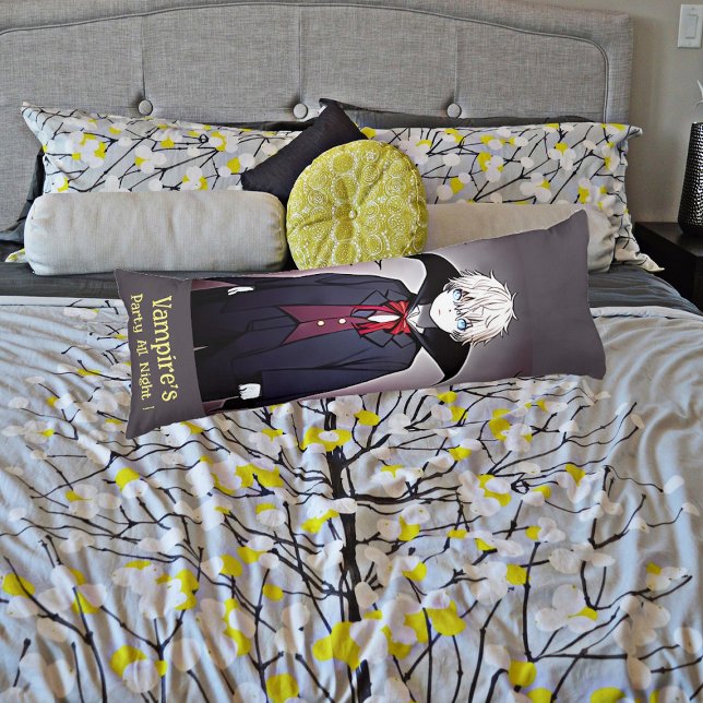 Coussins Longs Fang tastic Vampires Party Toute la nuit Éffrayant (Body Pillow)