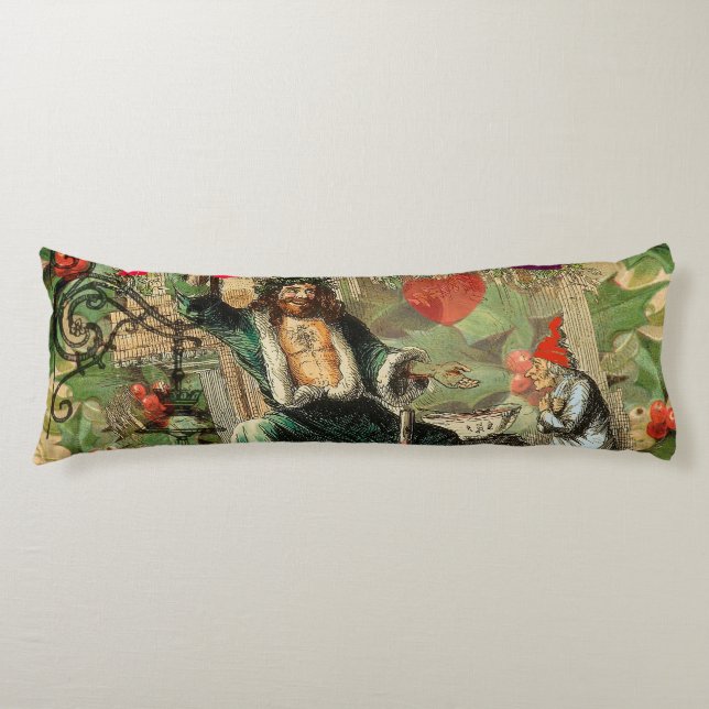 Coussins Longs Fantôme de Noël Illustration actuelle Scrooge (Devant)