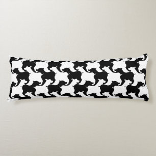 Coussins Longs Faux pied de poule avec Chiens mode Body Oreiller