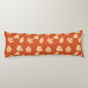 Coussins Longs Feuilles d'automne - mandarin orange