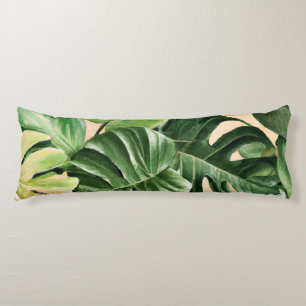 Coussins Longs Feuilles florales/hawaïennes/tropicales