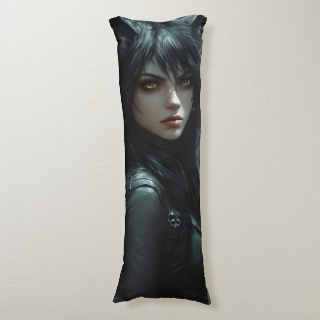 Coussins Longs Fille Wolf Anime (Devant (Vertical))