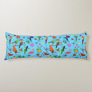 Coussins Longs Flamant rose Toucan Et Arara Motif Oiseaux Sans Me