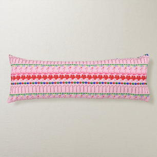 Coussins Longs Flamants roses roses tropicaux de Noël moches sur 