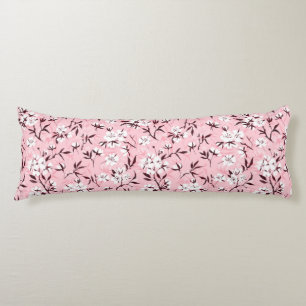 Coussins Longs Fleur de cerisier blanc