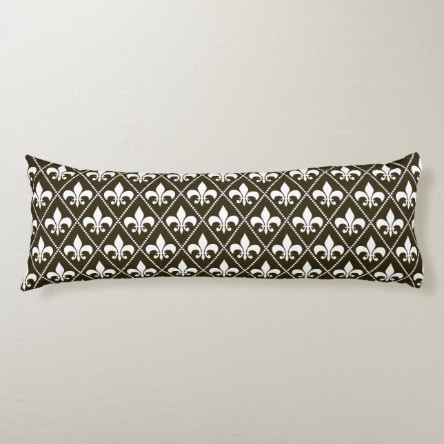 Coussins Longs Fleur de Lys au chocolat (Devant)