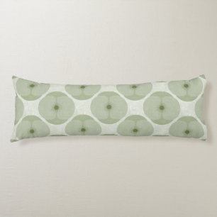 Coussins Longs Fleur de pavot verte texturée minimaliste et audac