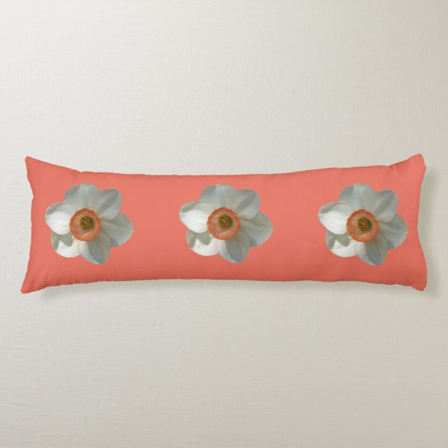 Coussins Longs Fleur de printemps de jonquille rose (Devant)