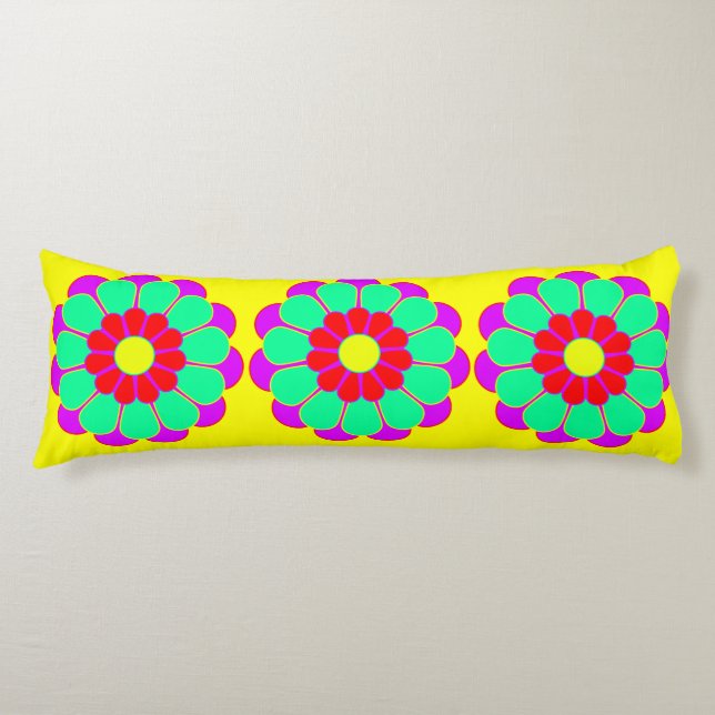 Coussins Longs Fleur Funky Power Bloom I (Devant)