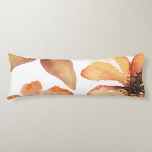 Coussins Longs Fleur orange