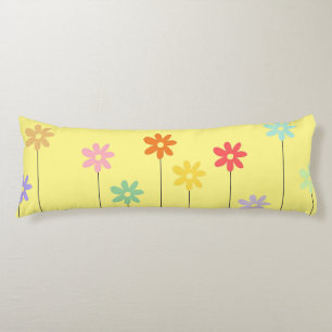 Coussins Longs Fleur vintage colorée