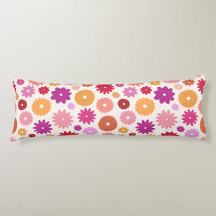 Coussins Longs Fleurs Colorées Grand Motif