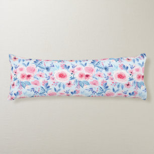 Coussins Longs Fleurs d'aquarelle et feuilles 2