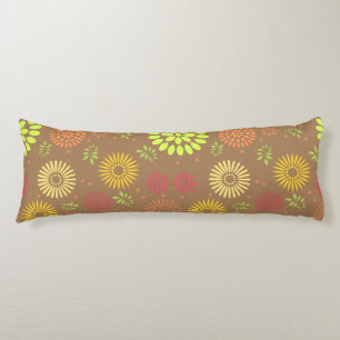 Coussins Longs Fleurs d'automne colorées dans des tons chauds