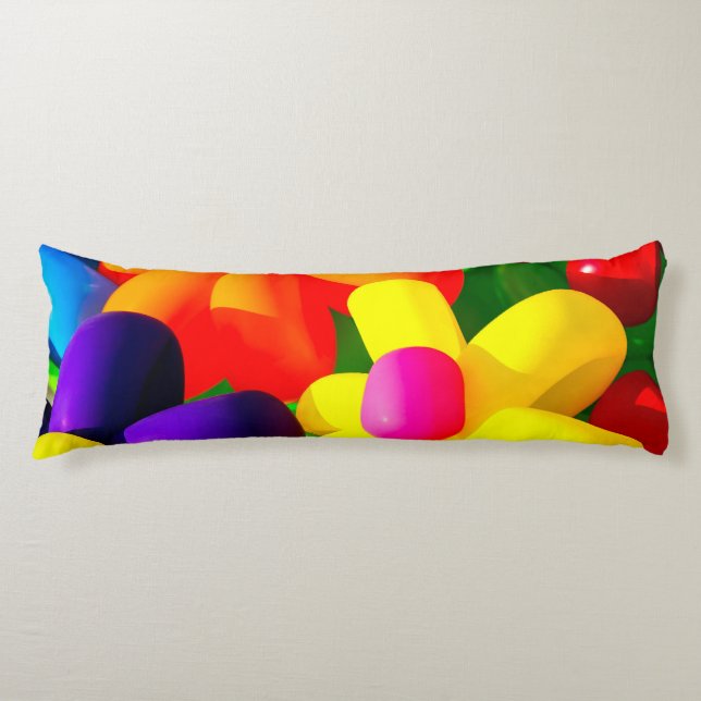 Coussins Longs Fleurs de ballons de jouets (Devant)