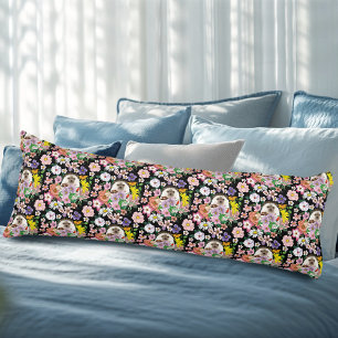 Coussins Longs Fleurs de hérisson mignonnes