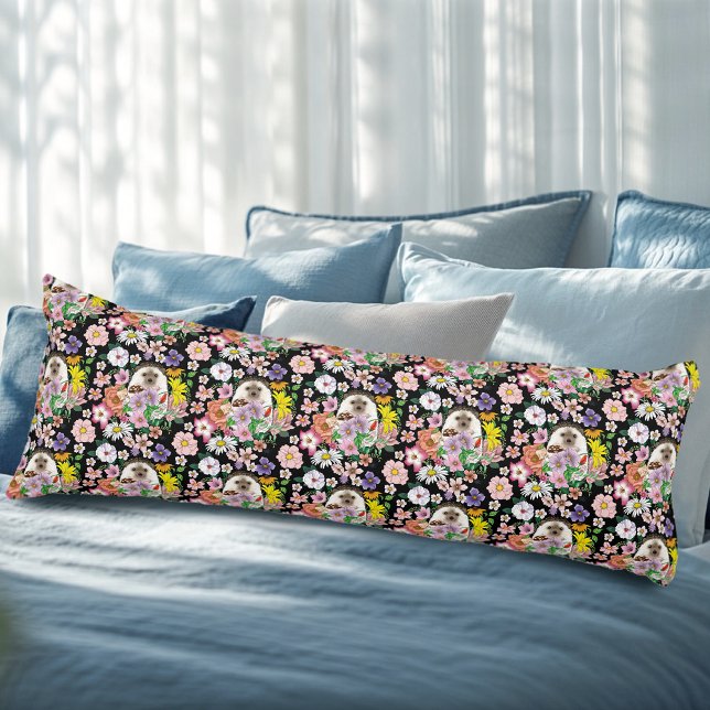Coussins Longs Fleurs de hérisson mignonnes (Créateur téléchargé)