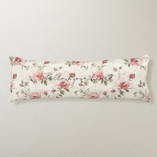 Coussins Longs Fleurs de roses roses