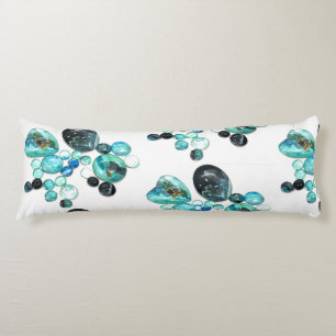 Coussins Longs Fleurs de verre de mer et bling