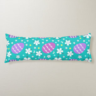 Coussins Longs Fleurs et oeufs de Pâques-Motif de Pâques-Cute