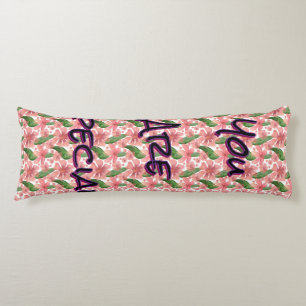 Coussins Longs Fleurs personnalisées et sur mesure à l'aquarelle 