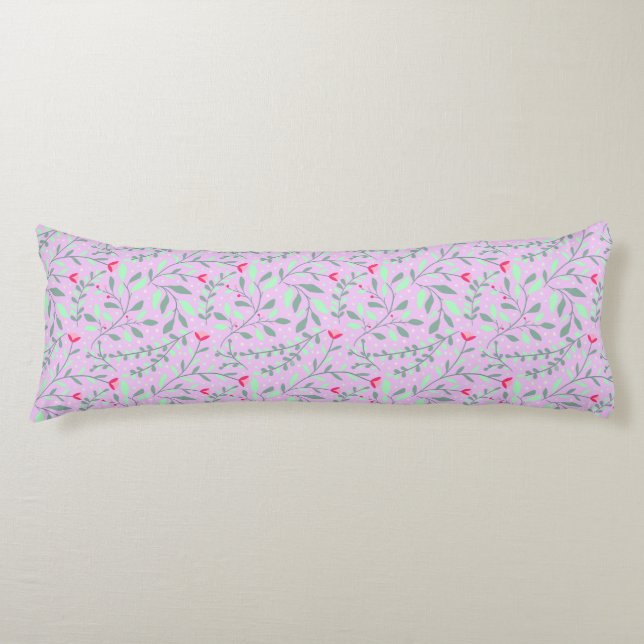 Coussins Longs Floral pattern.05.FR.pink et Lgreen LPink BG (Devant)