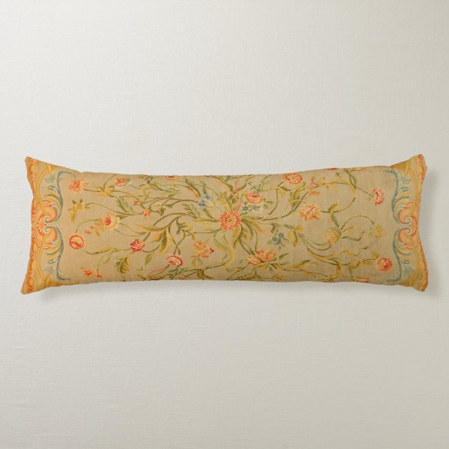 Coussins Longs Floral Savonnerie Rose Tulip Verdure  (Devant)