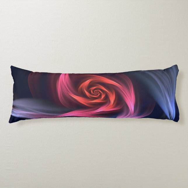 Coussins Longs Forme De Vortex Abstrait Rouge Et Bleu (Devant)