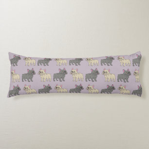 Coussins Longs Frenchies, Violet