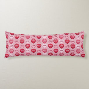 Coussins Longs friandises colorées motif de coeur de la Saint-Val