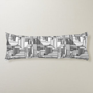 Coussins Longs Géométrique noir et blanc