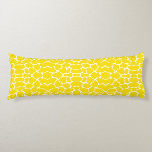 Coussins Longs Giraffe de Safari Jaune d'or (Devant)