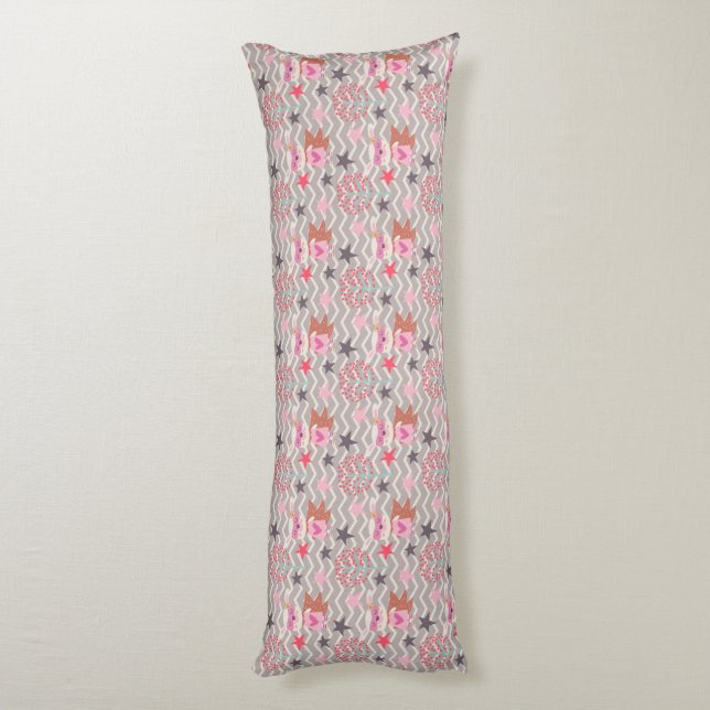Coussins Longs Girl Superhero Bunny (Dos (Vertical))