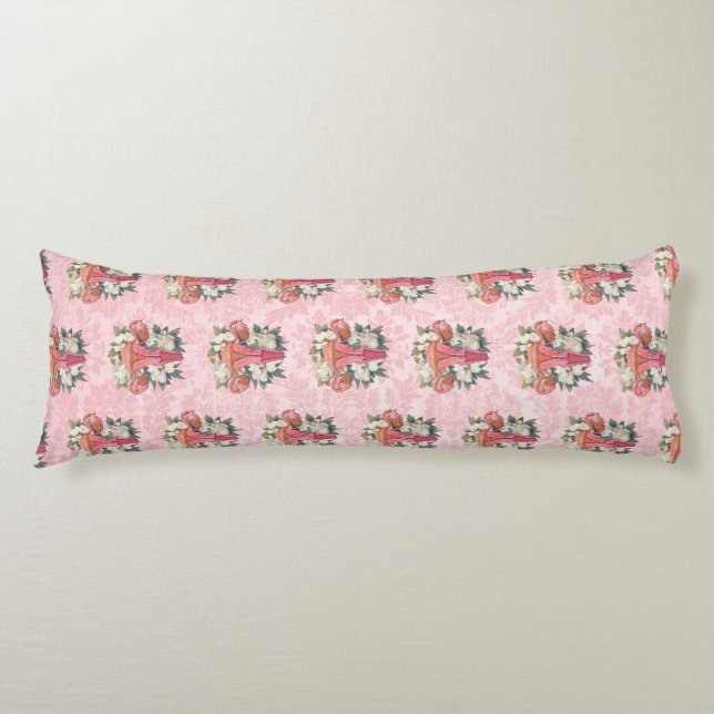 Coussins Longs Glam Damas rose (Devant)