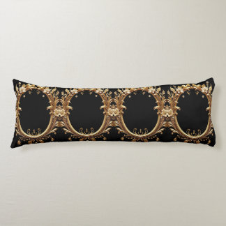 Coussins Longs Golden Floral Ornate Body Pillow