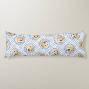 Coussins Longs Golden Retriever Painting mignon Original Chien Ar