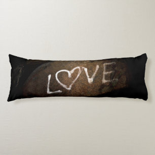Coussins Longs Graffiti d'amour blanc