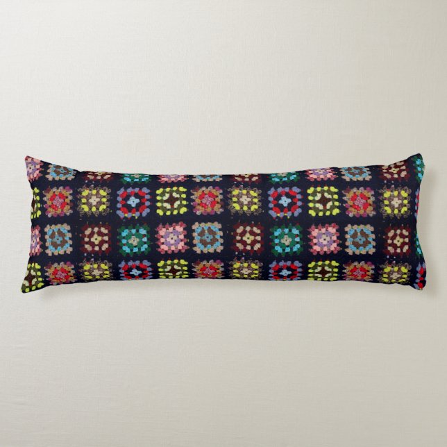 Coussins Longs Granny carrés (Devant)