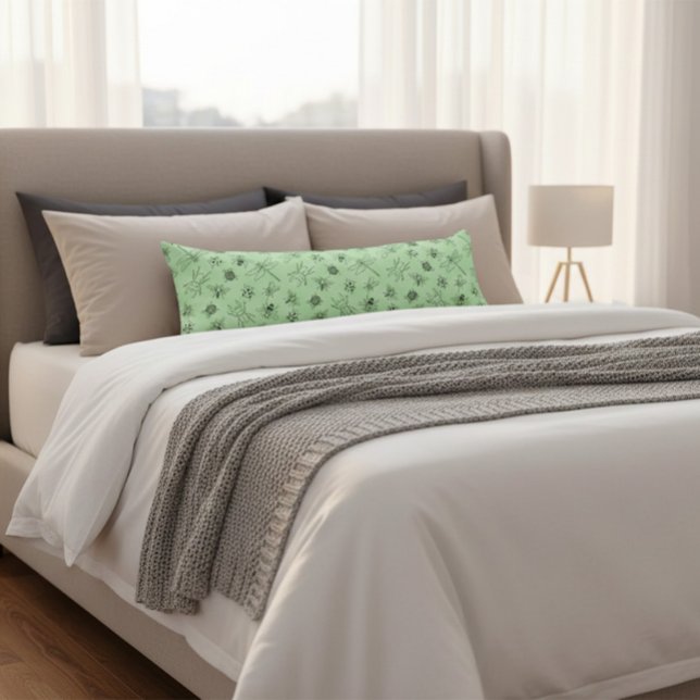 Coussins Longs Hand-Drawn Cartoon Insects Pattern  (Créateur téléchargé)