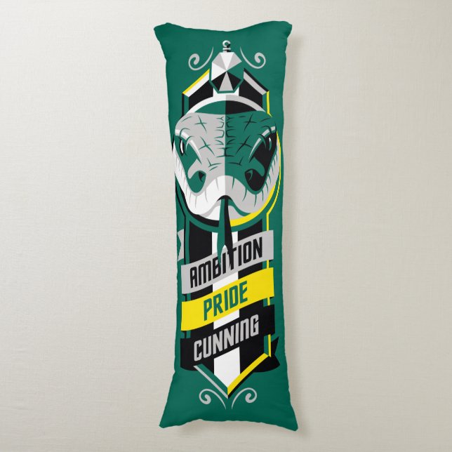 Coussins Longs Harry Potter | SLYTHERIN™ House Traits Sigil (Devant (Vertical))