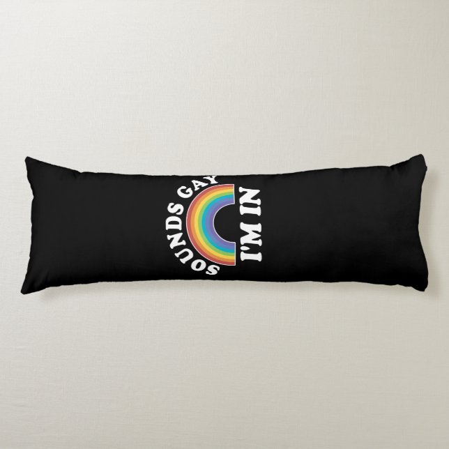 Coussins Longs Hommes Gay pride Femmes LGBT Sounds Rainbow Say (Devant)