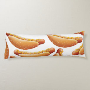 Coussins Longs Hot Dog Tout Américain.