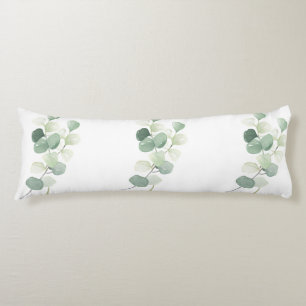 Coussins Longs Housse de couette Feuilles de Pastel d'Eucalyptus